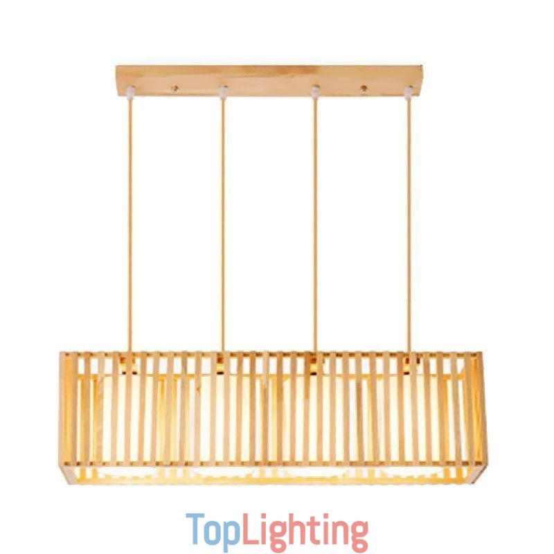 Minimalist Wood Cage Pendant Light