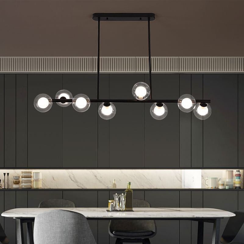 Chandelier Glass Globe Horizontal Type Pendant Light