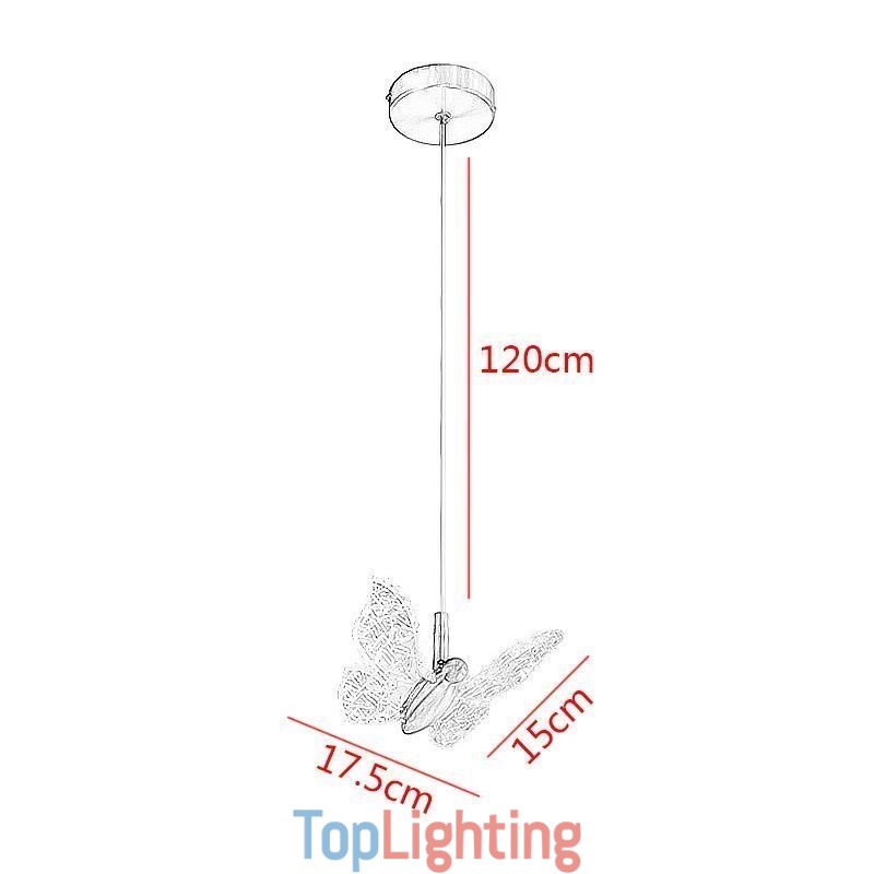 Pendant Light Acrylic Butterfly Ceiling Light Fixture