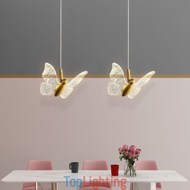 Pendant Light Acrylic Butterfly Ceiling Light Fixture