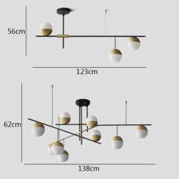 Glass Ball Chandelier Ceiling Light