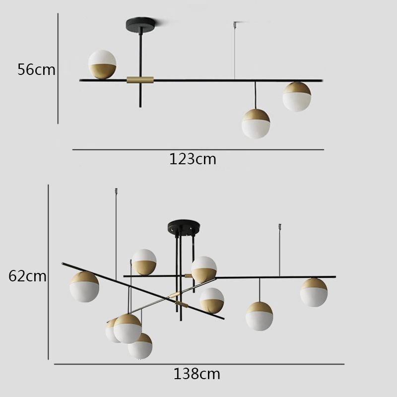 Glass Ball Chandelier Ceiling Light