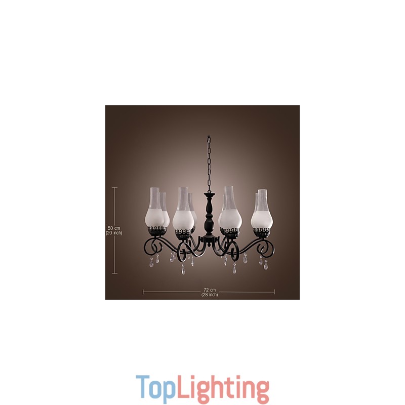 Traditional Classic Candle Style Painting Chandelier