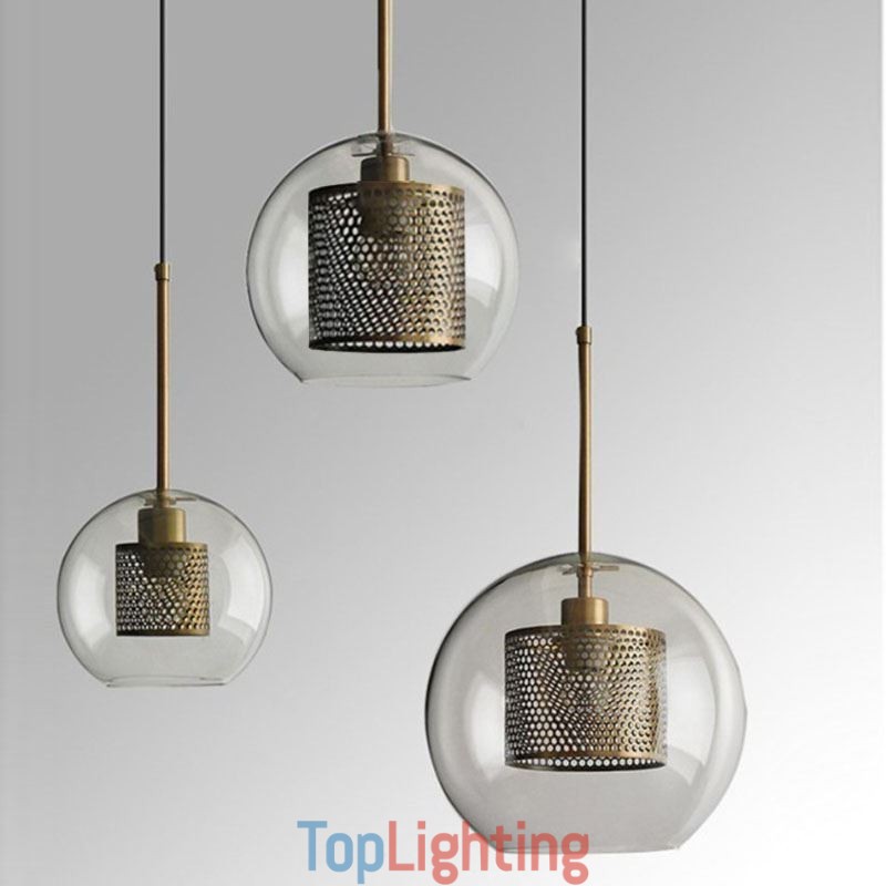 Minimalist Glass Cluster Pendant Light 3 Light Ceiling Light Island