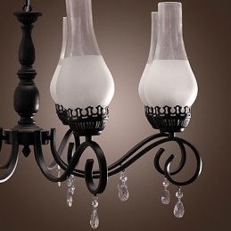 Traditional Classic Candle Style Painting Chandelier