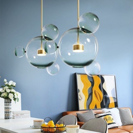 Pendant Light Glass Bubble Ceiling Light Gradient Green Lamp Pendant Light Glass Bubble Ceiling Light Gradient Green Lamp