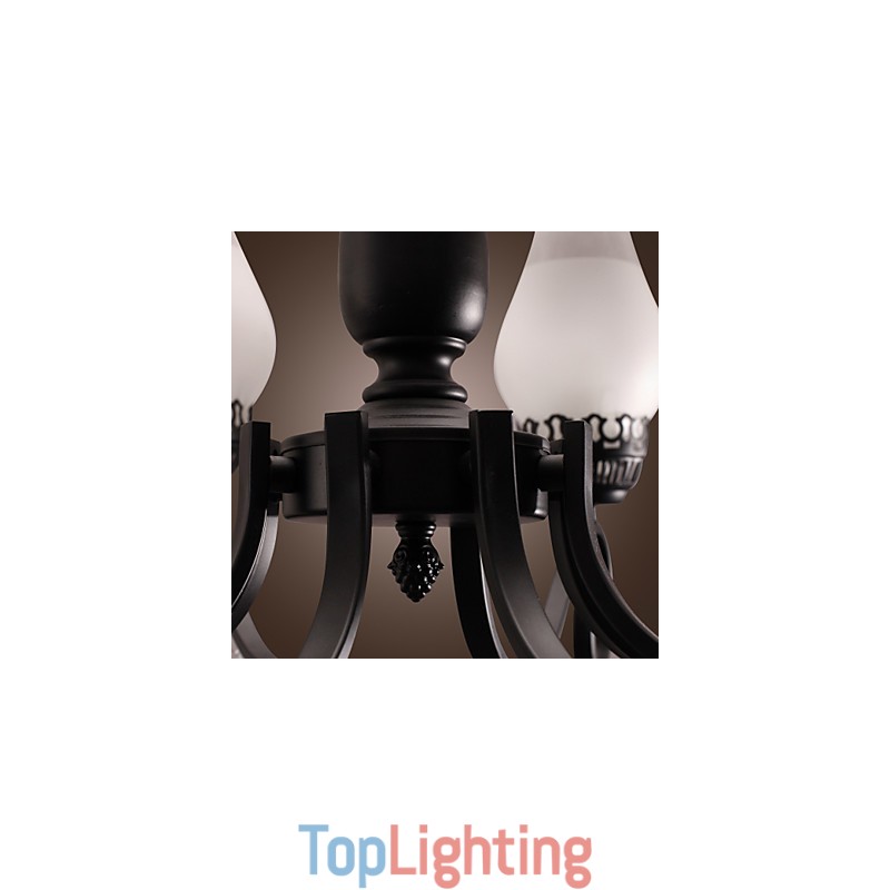 Traditional Classic Candle Style Painting Chandelier
