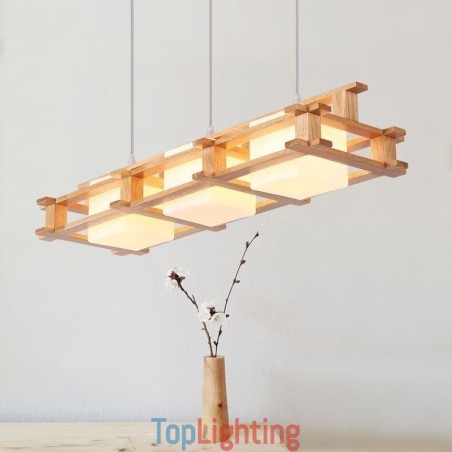 Creative 3 Lights Oak Pendant Lamp Decorative Wood Ceiling Light Cafe Creative 3 Lights Oak Pendant Lamp Decorative Wood Ceiling Light Cafe