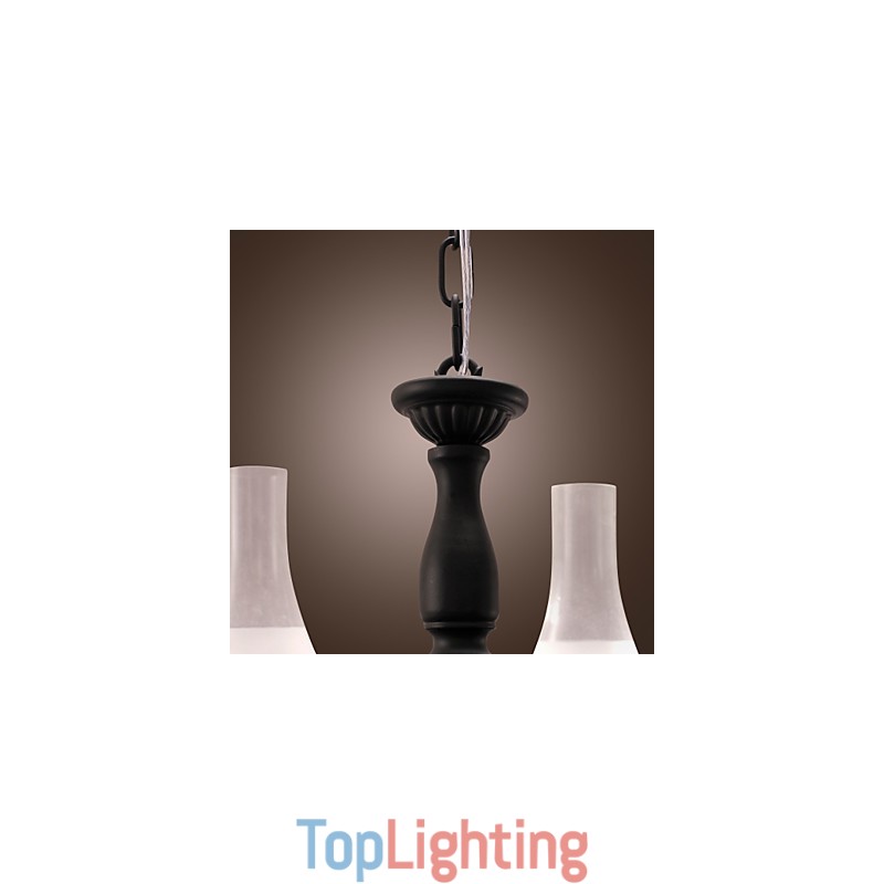Traditional Classic Candle Style Painting Chandelier