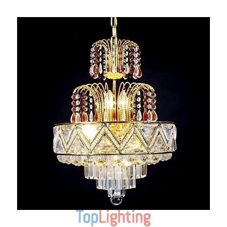 Traditional Classic Crystal Painting Metal Chandelier Traditional Classic Crystal Painting Metal Chandelier