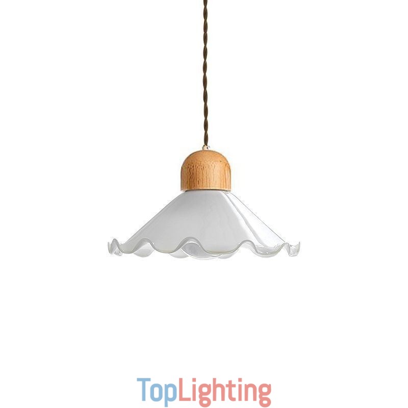 Modern Lace Glass Pendant Light Single Head Pendant Lamp