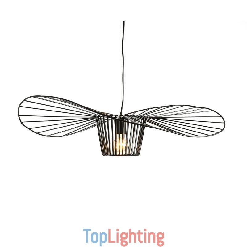 Iron Pendant Light Straw Hat Lamp 1 Light