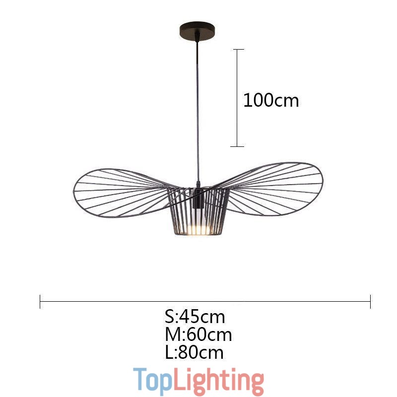 Iron Pendant Light Straw Hat Lamp 1 Light