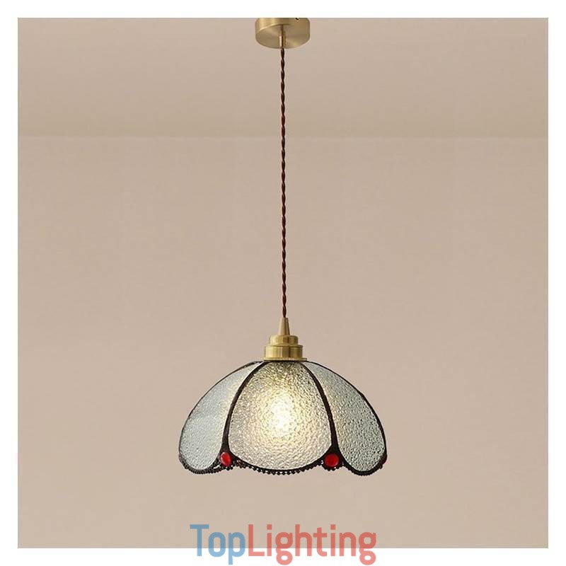 Minimalist Petal Glass Pendant Light Single Head Glass Pendant Lamp