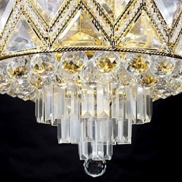 Traditional Classic Crystal Painting Metal Chandelier