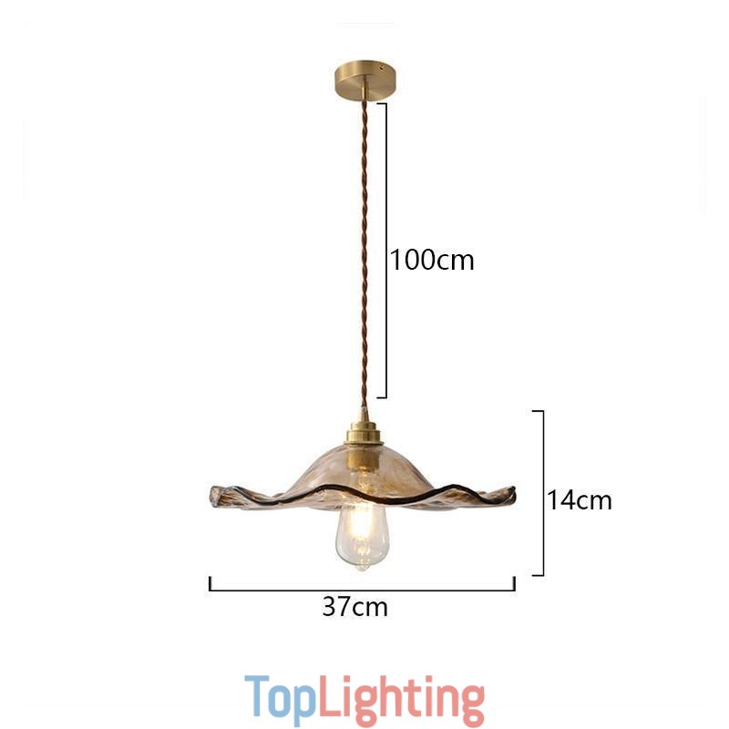 Lotus Leaf Glass Pendant Light Creative Decorative Light Fixture