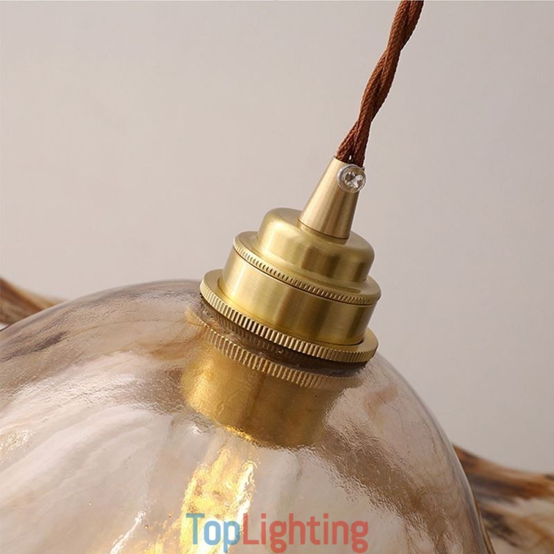 Lotus Leaf Glass Pendant Light Creative Decorative Light Fixture