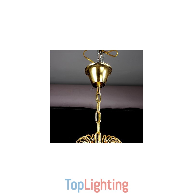 Traditional Classic Crystal Painting Metal Chandelier