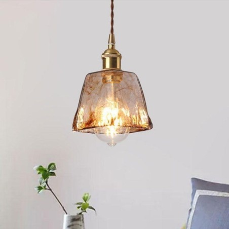 Unique Mini Glass Pendant Light Japanese Style Amber Color Decorative Lighting Unique Mini Glass Pendant Light Japanese Style Amber Color Decorative Lighting