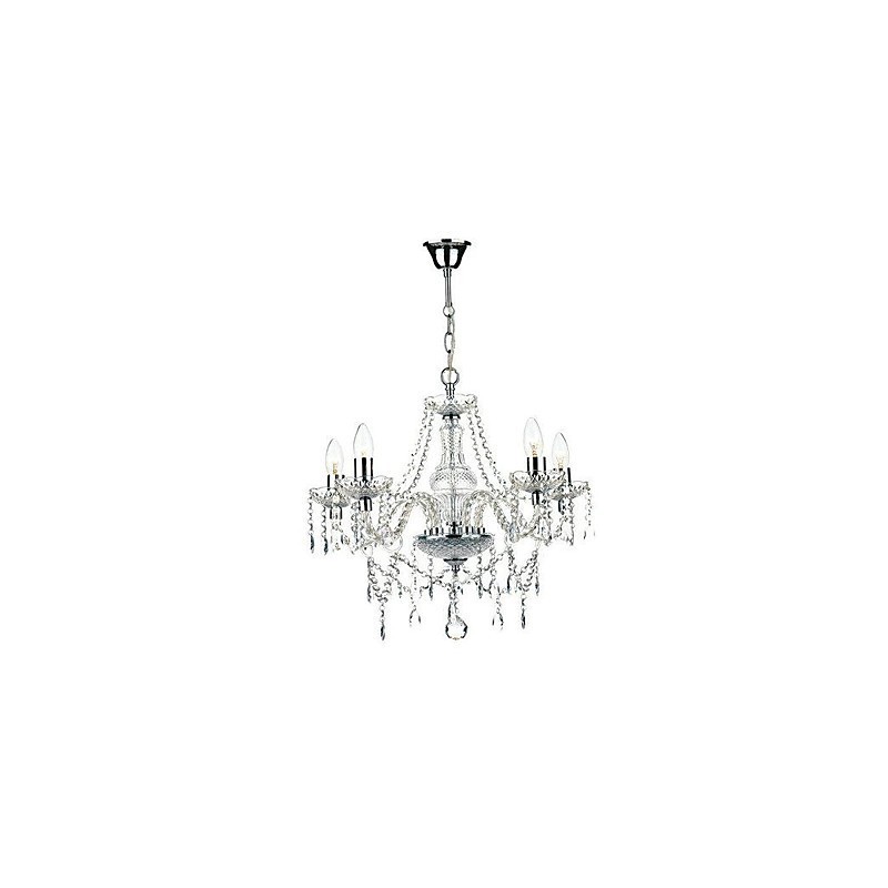 Traditional Classic Crystal Chrome Metal Chandelier