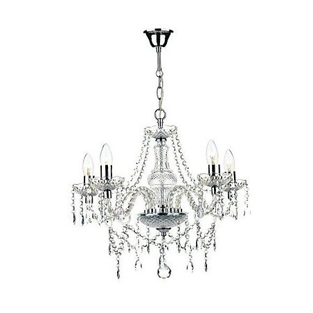 Traditional Classic Crystal Chrome Metal Chandelier