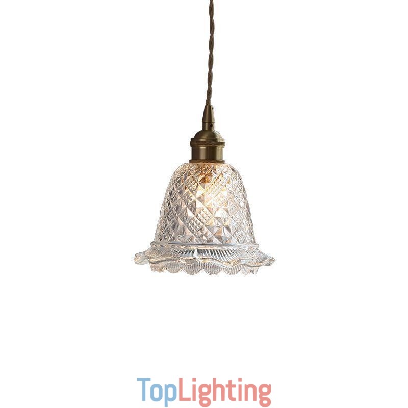 Modern Flower Glass Pendant Light 1 Light Decorative Light Fixture