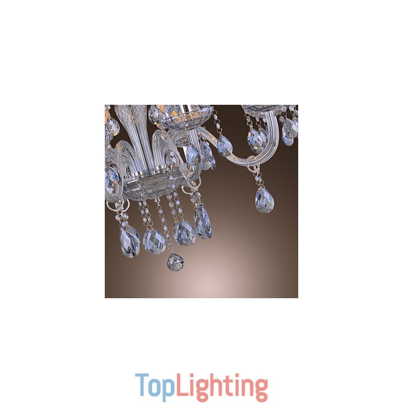 Traditional Classic Crystal Electroplated Glass Chandelier