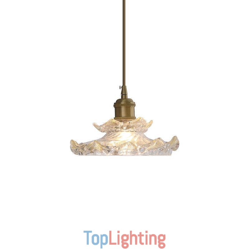 Japanese Style Glass Pendant Light Lotus Glass Pendant Lamp