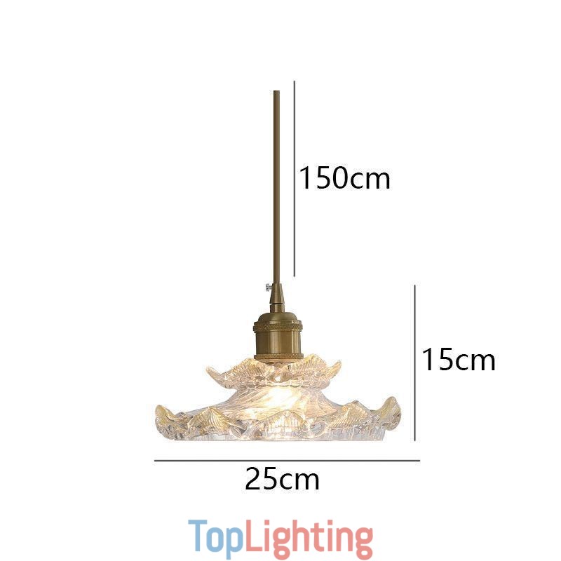 Japanese Style Glass Pendant Light Lotus Glass Pendant Lamp