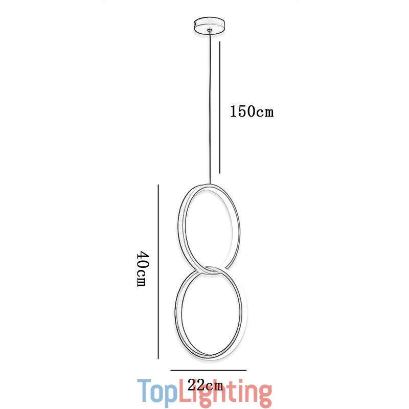 Mimimalist Double Ring Pendant Light