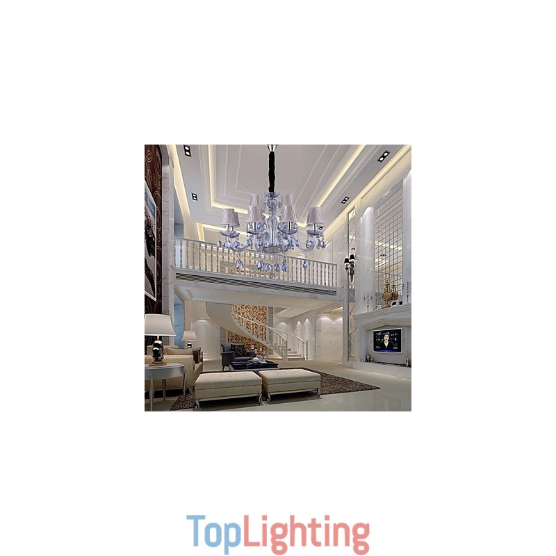Traditional Classic Crystal Electroplated Glass Chandelier