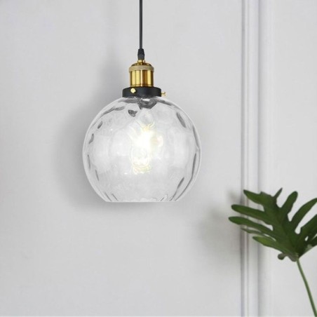 Contemporary Glass Pendant Light Round Water Pattern Glass Pendant Lamp Contemporary Glass Pendant Light Round Water Pattern Glass Pendant Lamp