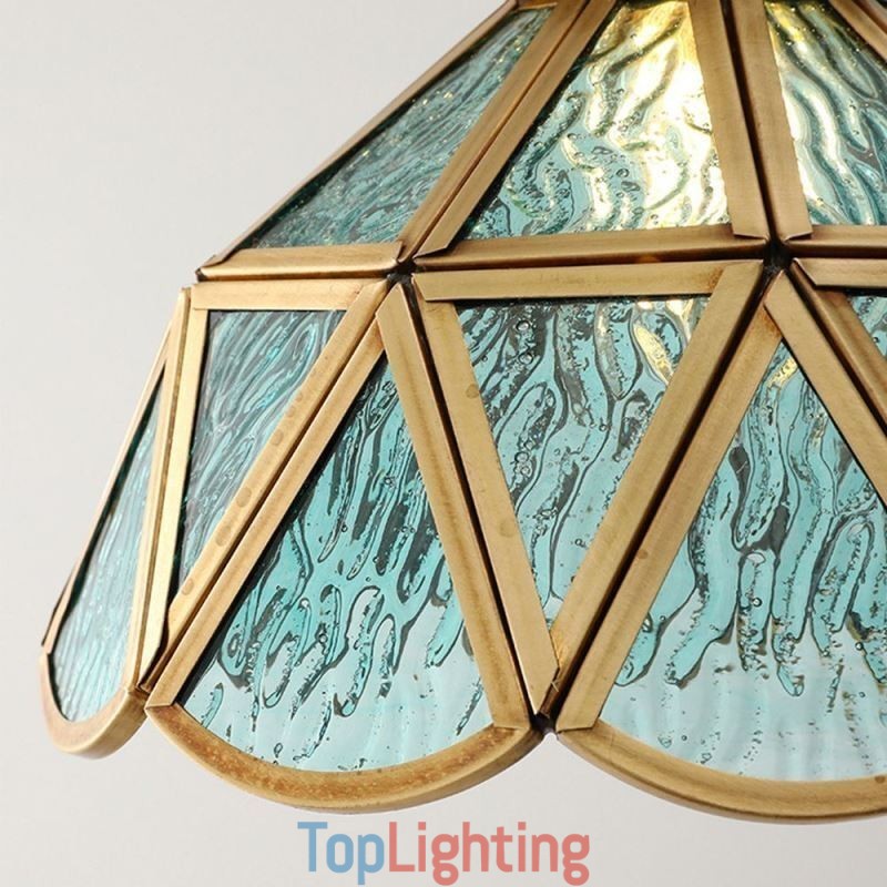 Retro Glass Pendant Light Japanese Style Glass Ceiling Light