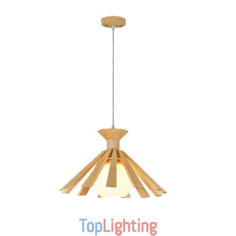 Simple Style Wood Pendant Light Fixture