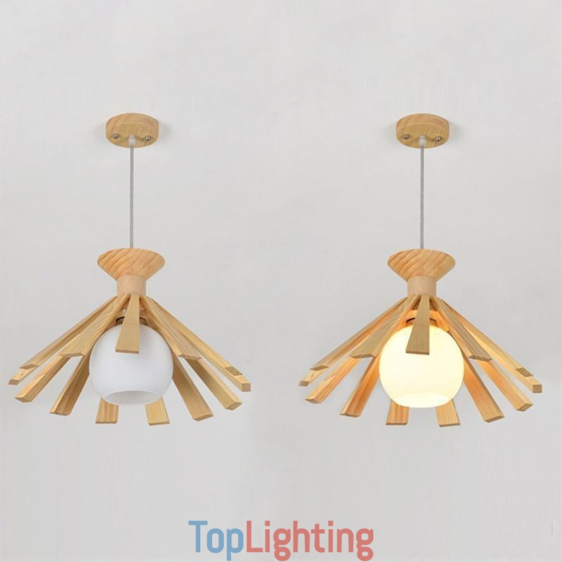 Simple Style Wood Pendant Light Fixture