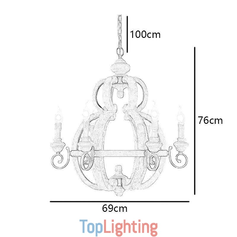Wood Pendant Light Nordic Retro Ceiling Light