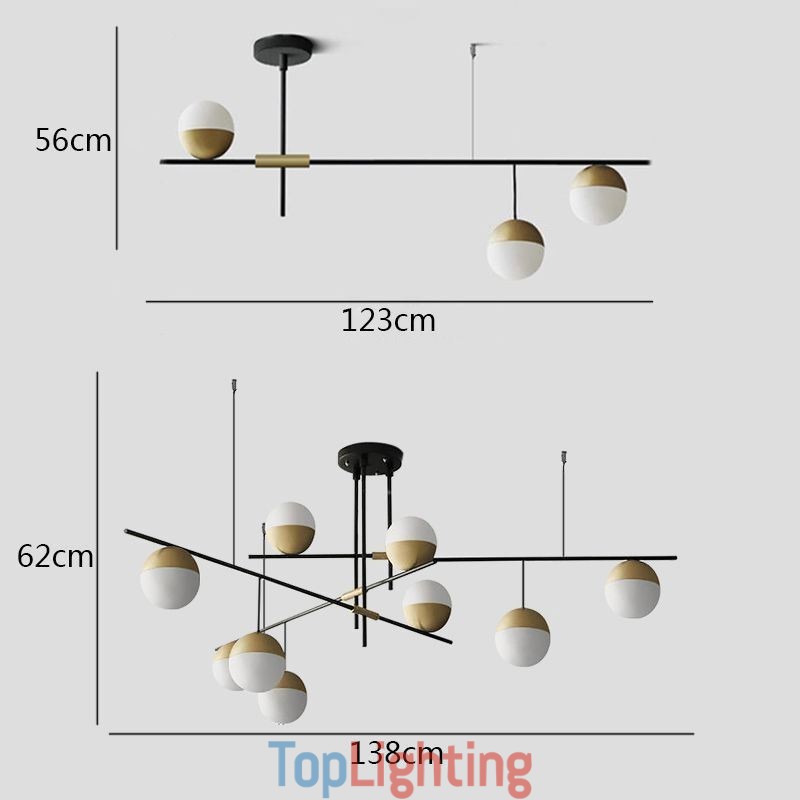 Glass Ball Chandelier Ceiling Light