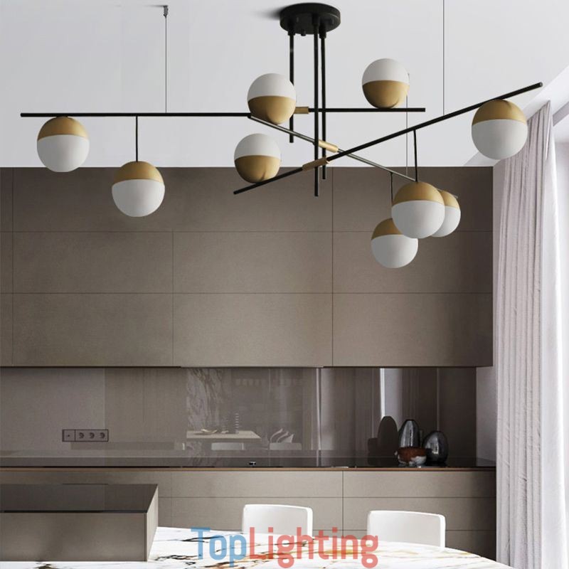 Glass Ball Chandelier Ceiling Light