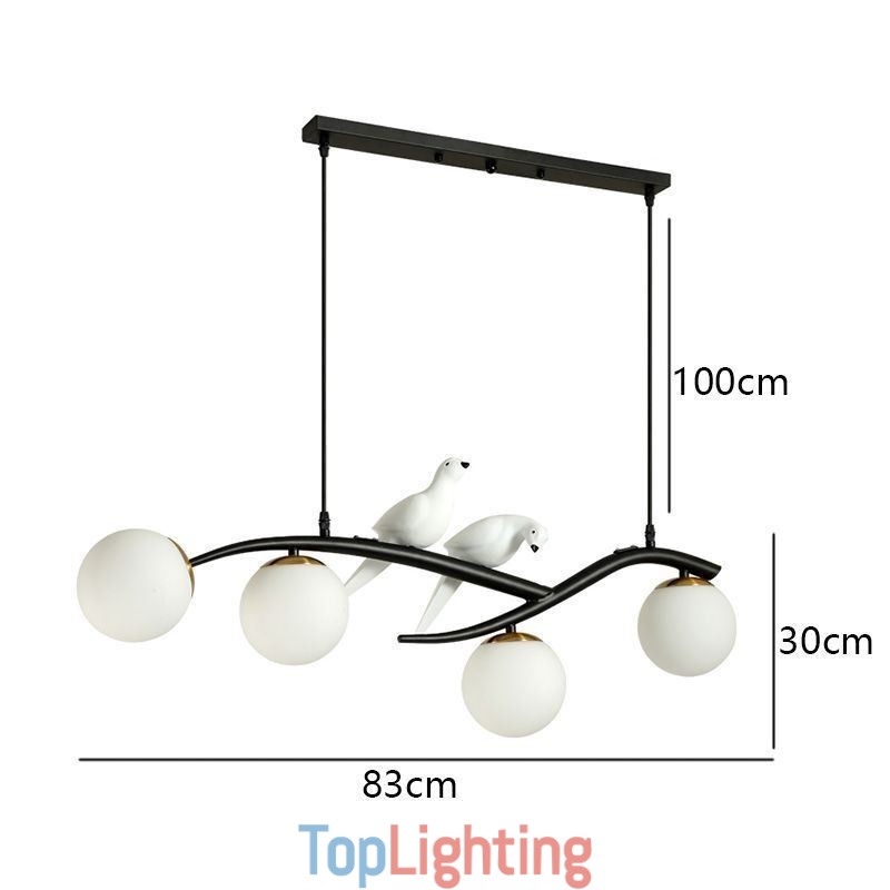 Modern Minimalist Branch Pendant Light 4 Lamp Decorative Light