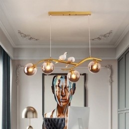 Modern Minimalist Branch Pendant Light 4 Lamp Decorative Light