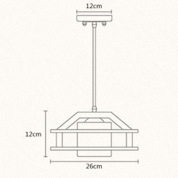 Nordic Style Oak Pendant Lamp with Frosted Glass Lamp Shade Cafe