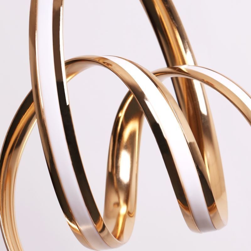 Modern Minimalist Pendant Lamp Unique Circular Twist Light Fixture Island