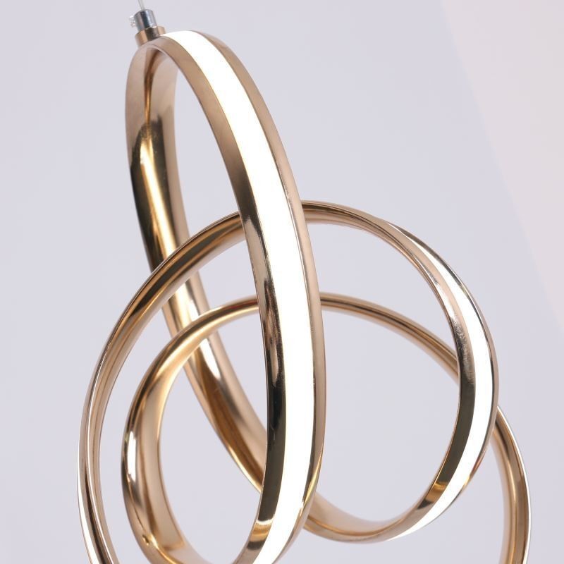 Modern Minimalist Pendant Lamp Unique Circular Twist Light Fixture Island