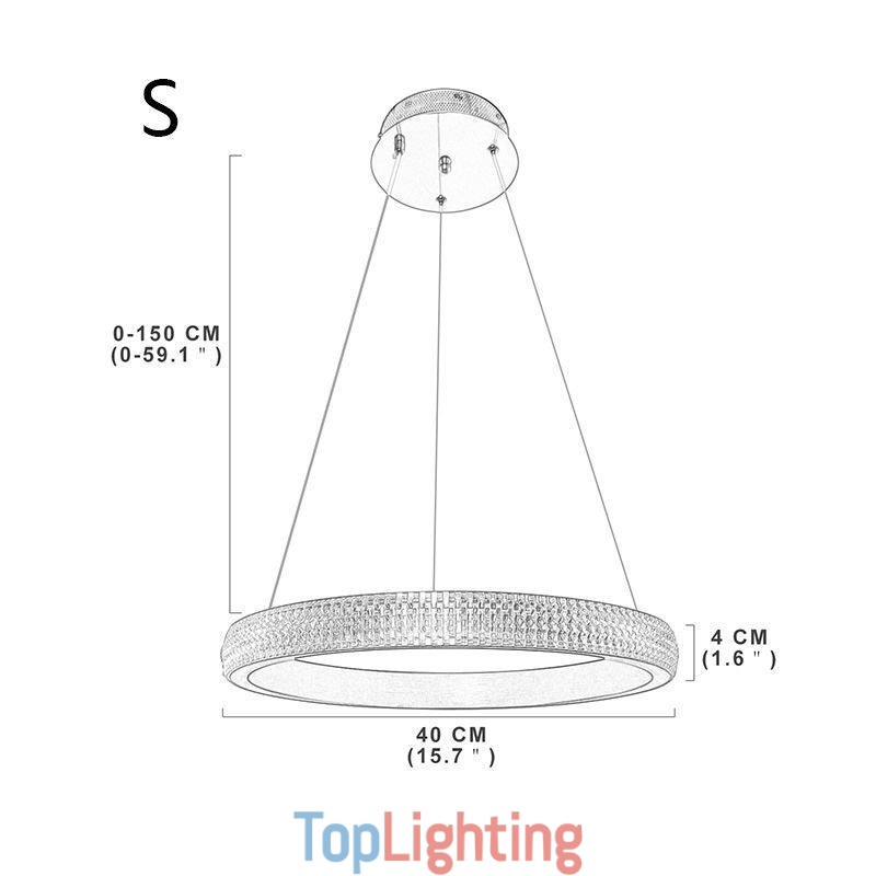 Ring Pendant Lamp Minimalist Acrylic Light Fixture