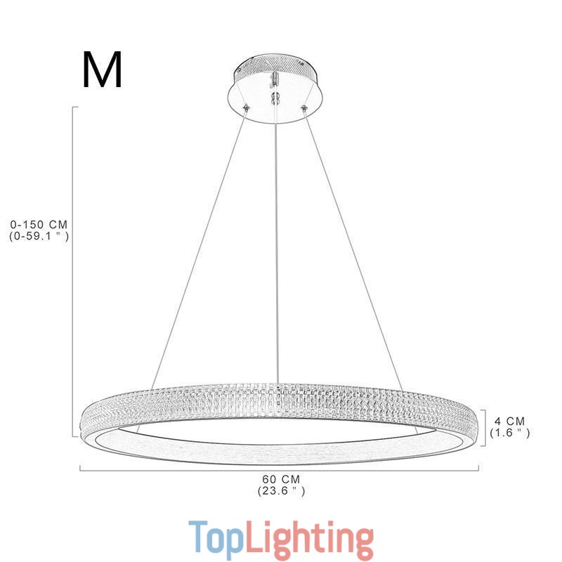 Ring Pendant Lamp Minimalist Acrylic Light Fixture