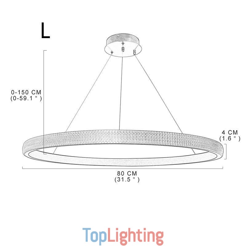 Ring Pendant Lamp Minimalist Acrylic Light Fixture