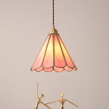 Japanese Style Glass Pendant Light Retro Petal Light Fixture Japanese Style Glass Pendant Light Retro Petal Light Fixture