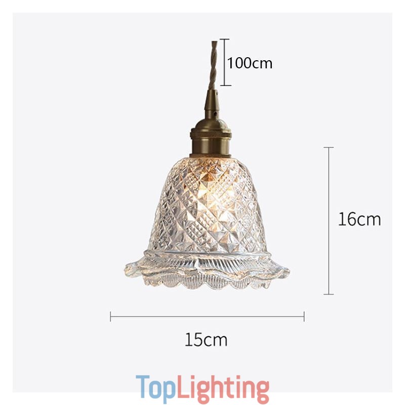 Modern Flower Glass Pendant Light 1 Light Decorative Light Fixture