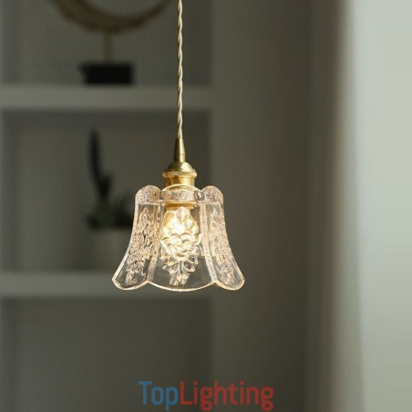 Flower Pendant Lamp Minimalist Decorative Glass Light Fixture Flower Pendant Lamp Minimalist Decorative Glass Light Fixture