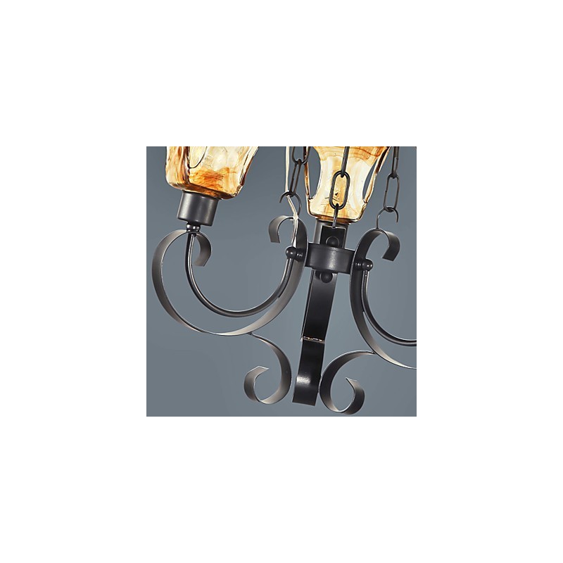 Traditional Classic Painting Metal Chandelier